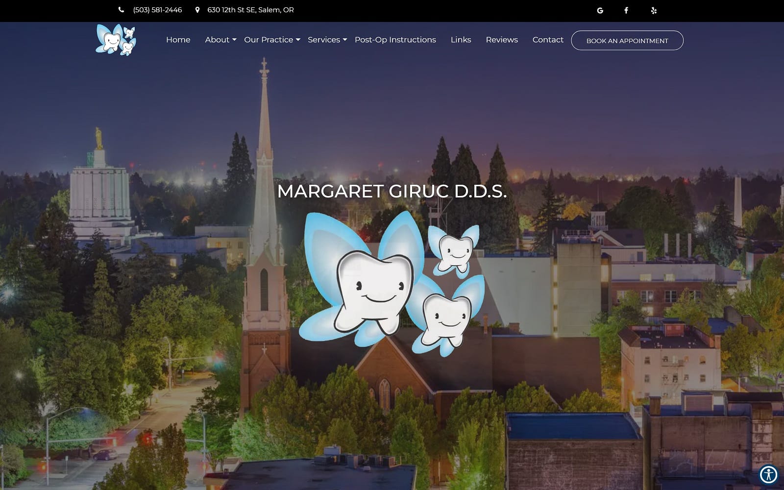 The Screenshot of Dr. Margaret Giruc drgiruc.com Website