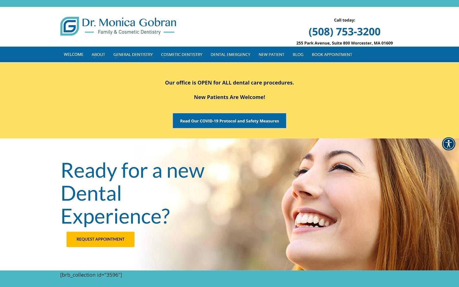 The Screenshot of Dr. Monica Gobran drgobran.com Website