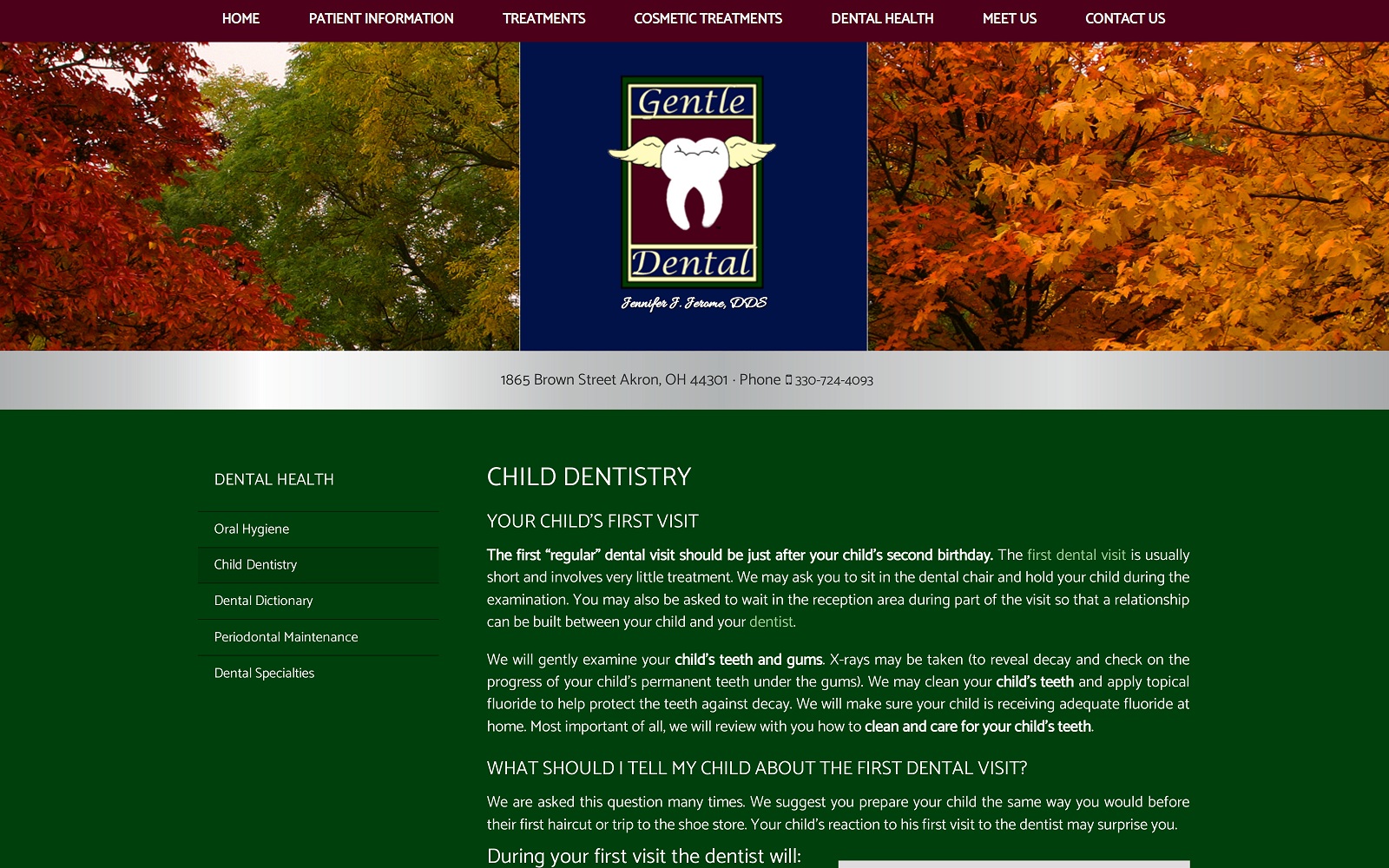 The Screenshot of Jennifer J. Jerome, DDS drjenniferjerome.com Website