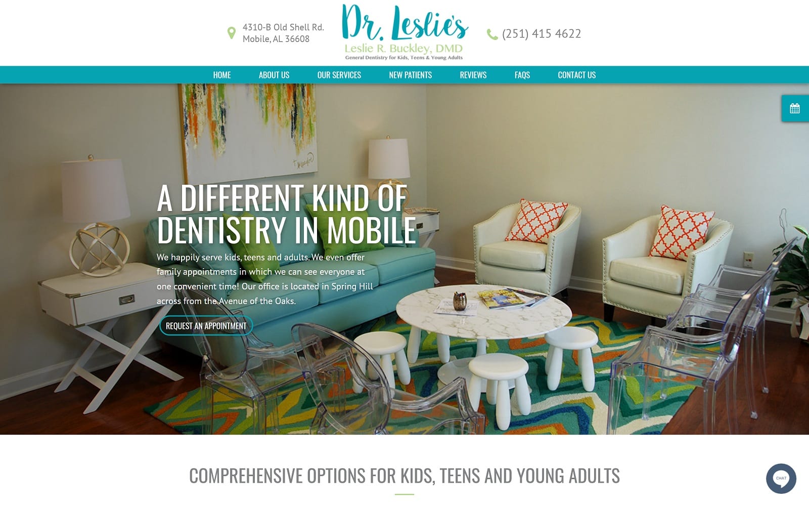 The Screenshot of Dr Leslie's Dental drleslies.com Dr. Leslie Buckley Website