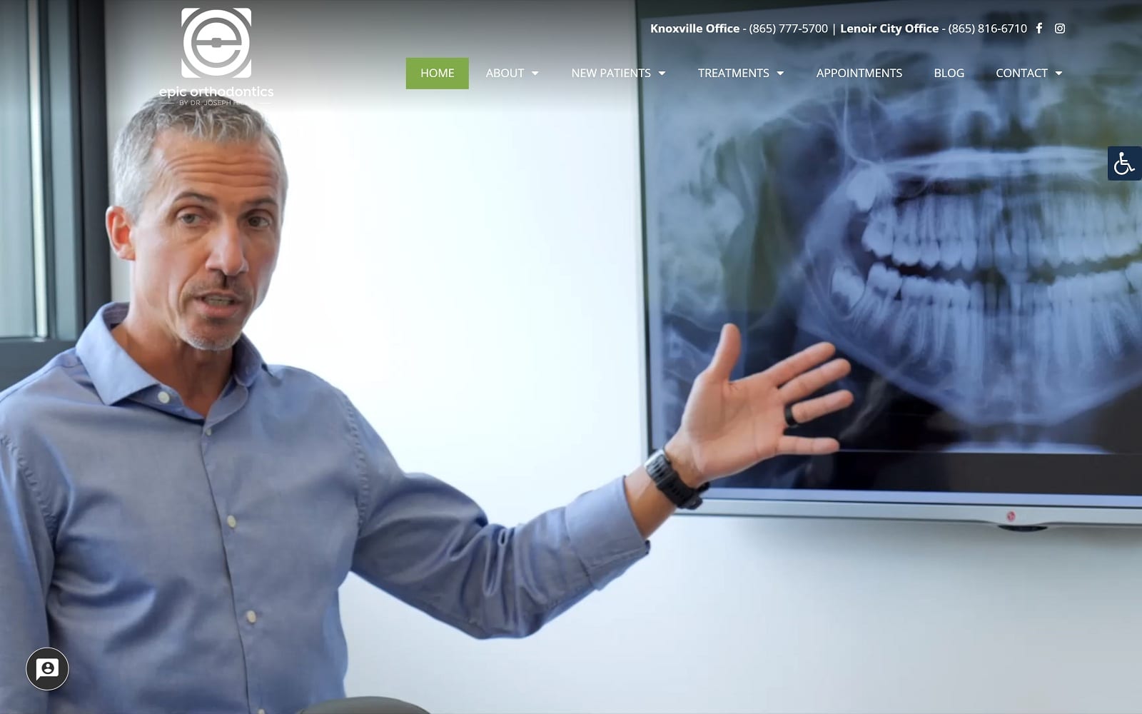 The Screenshot of Epic Orthodontics (formerly Hicks Orthodontics PC) epicortho.com Dr. Joseph Hicks Website