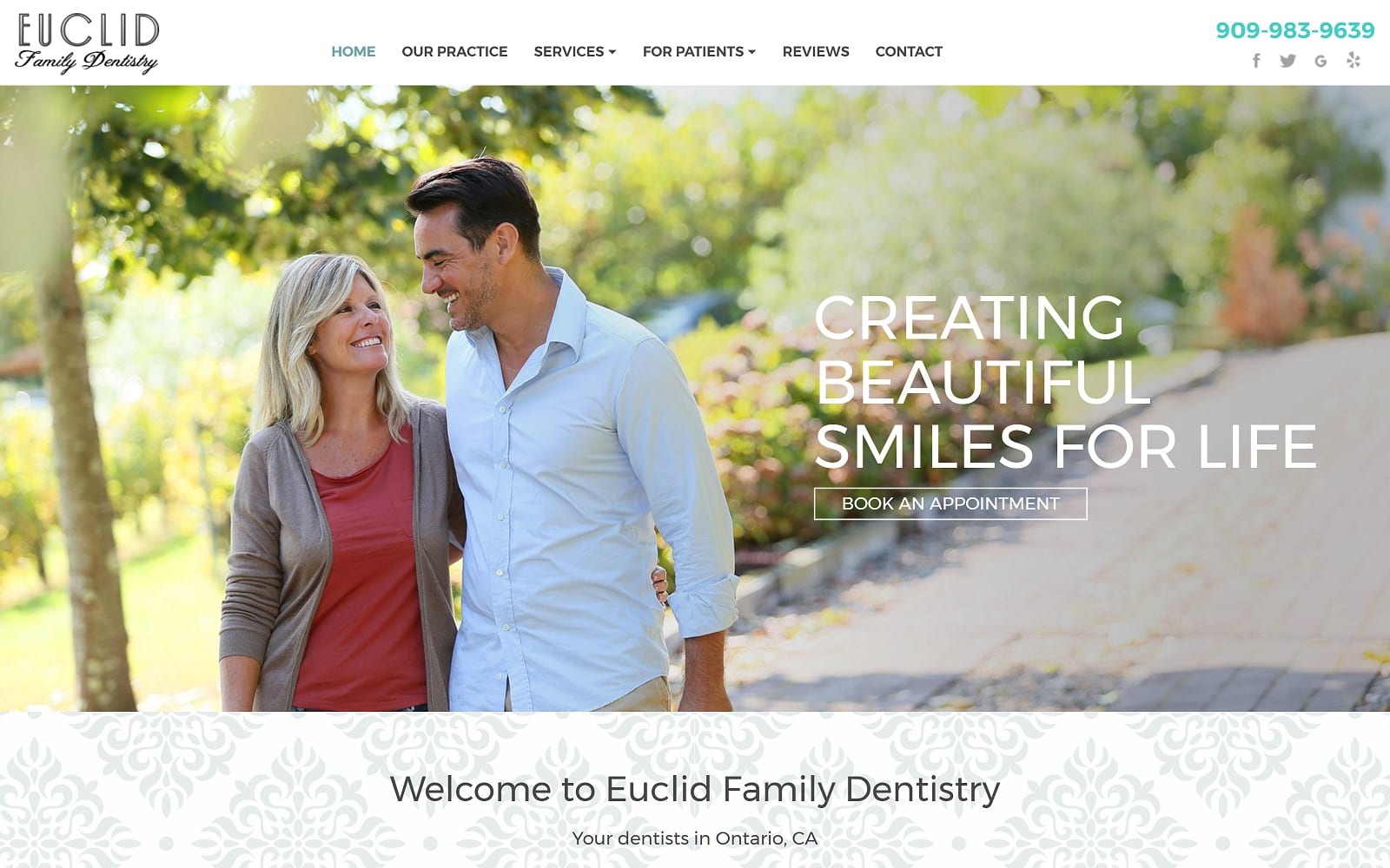 The Screenshot of Euclid Family Dentistry euclidfamilydental.com Website