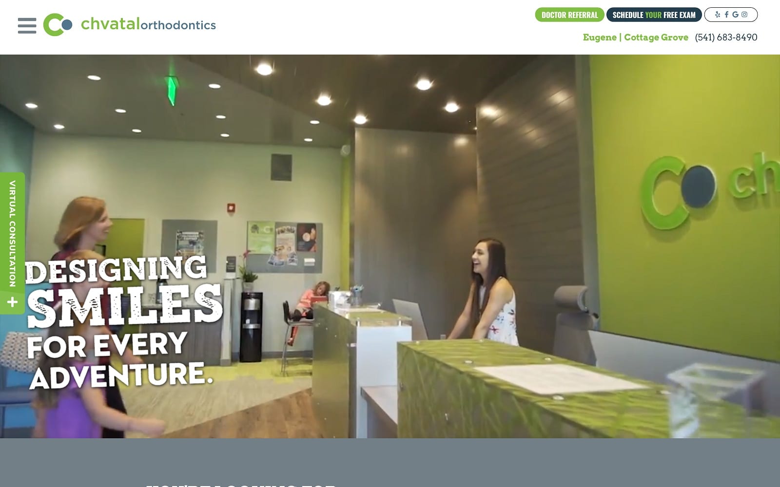 The Screenshot of Chvatal Orthodontics eugenebraces.com Dr. Brad Chvatal Website