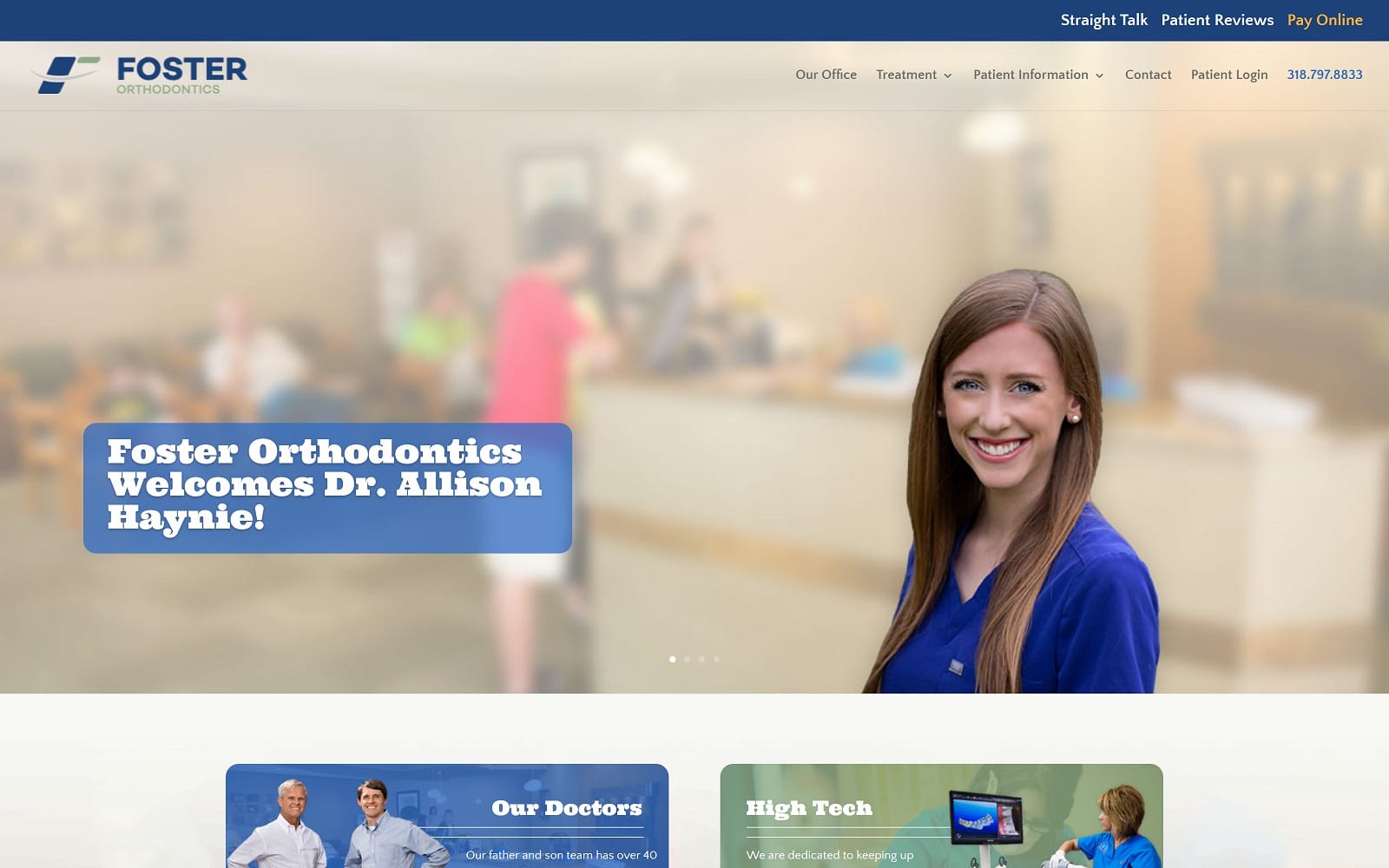 The Screenshot of Foster Orthodontics fosterortho.com Dr. Ben Foster Website