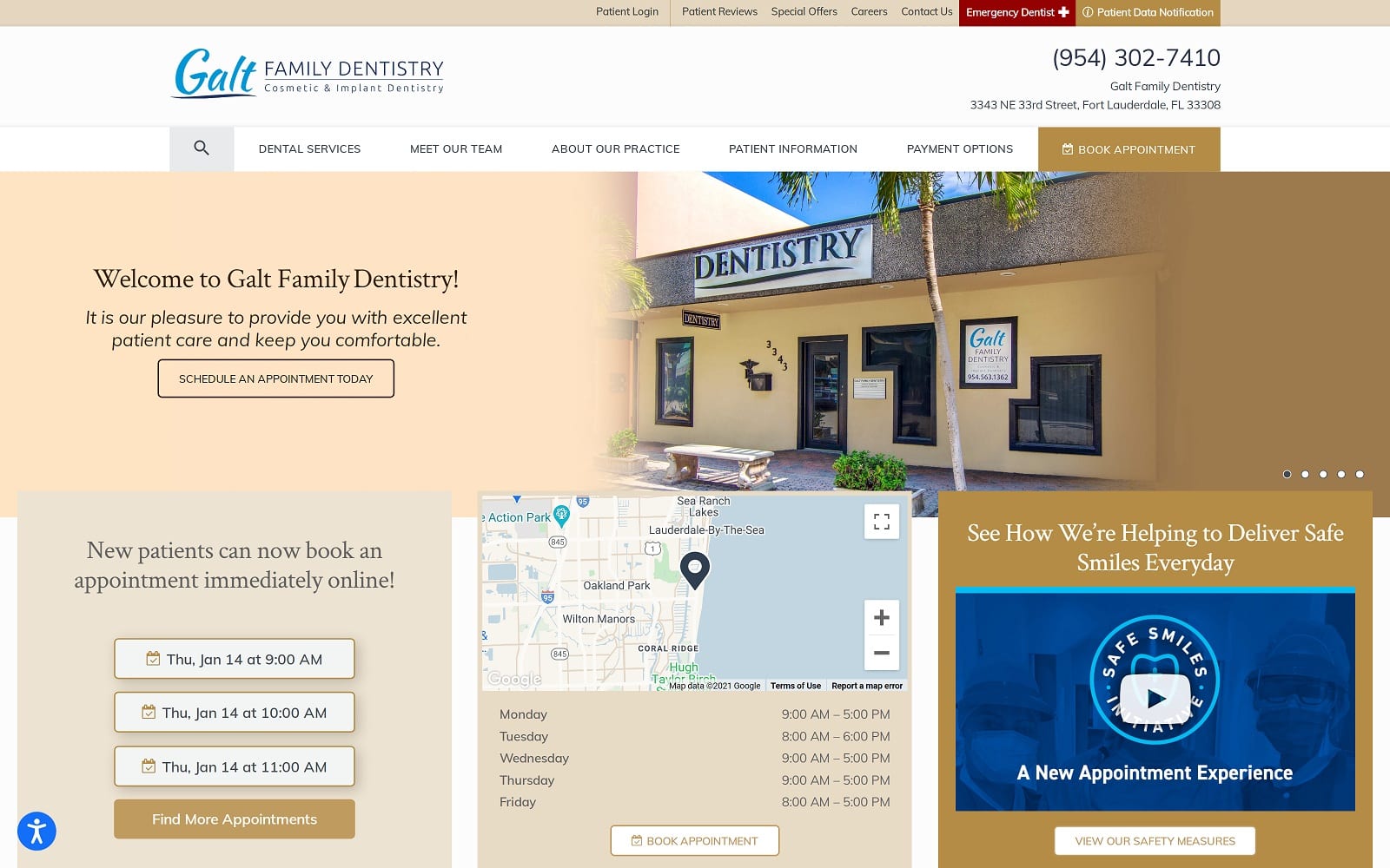 The Screenshot of Galt Family Dentistry galtfamilydentist.com Website