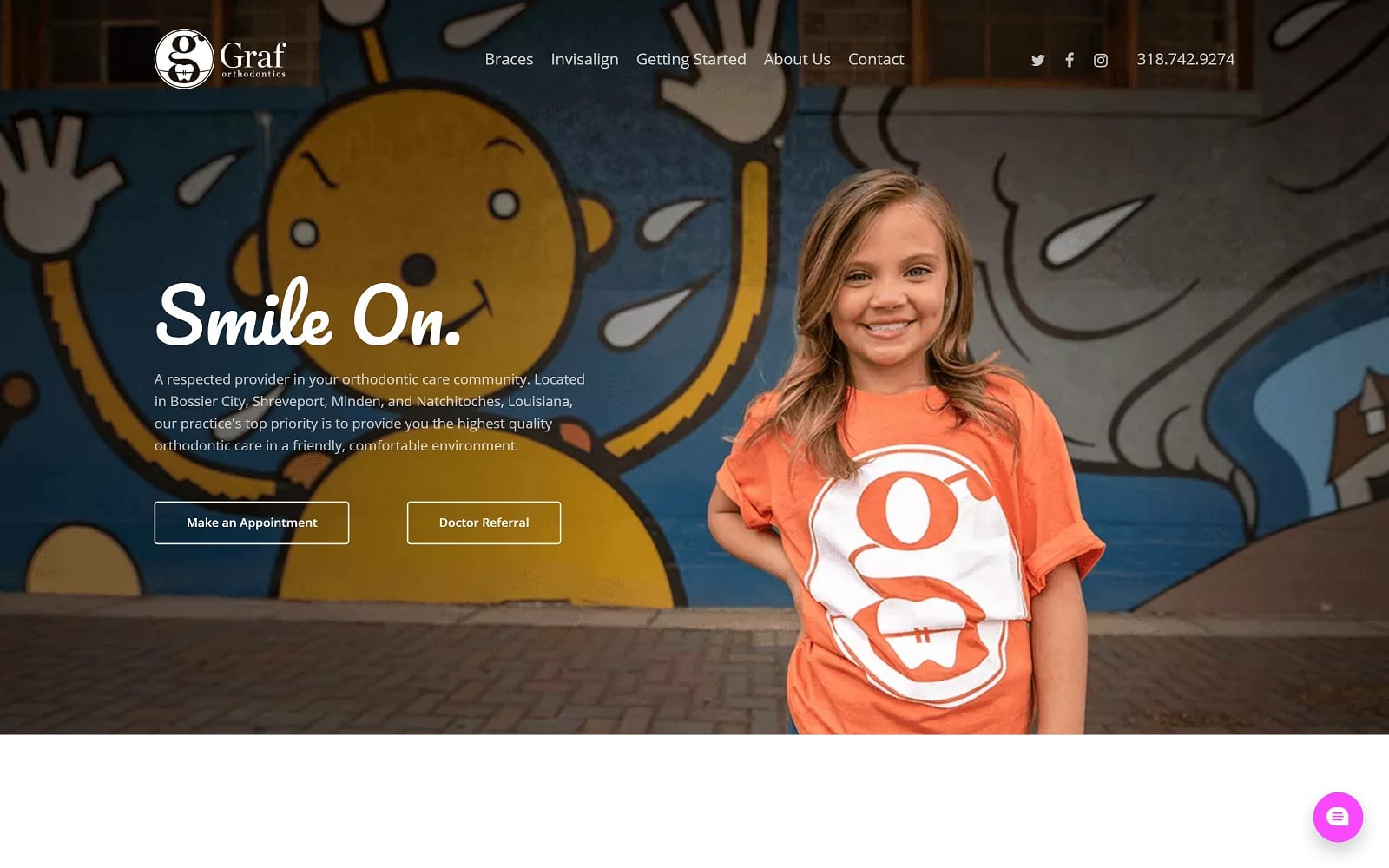 The Screenshot of Graf Orthodontics grafortho.com Website
