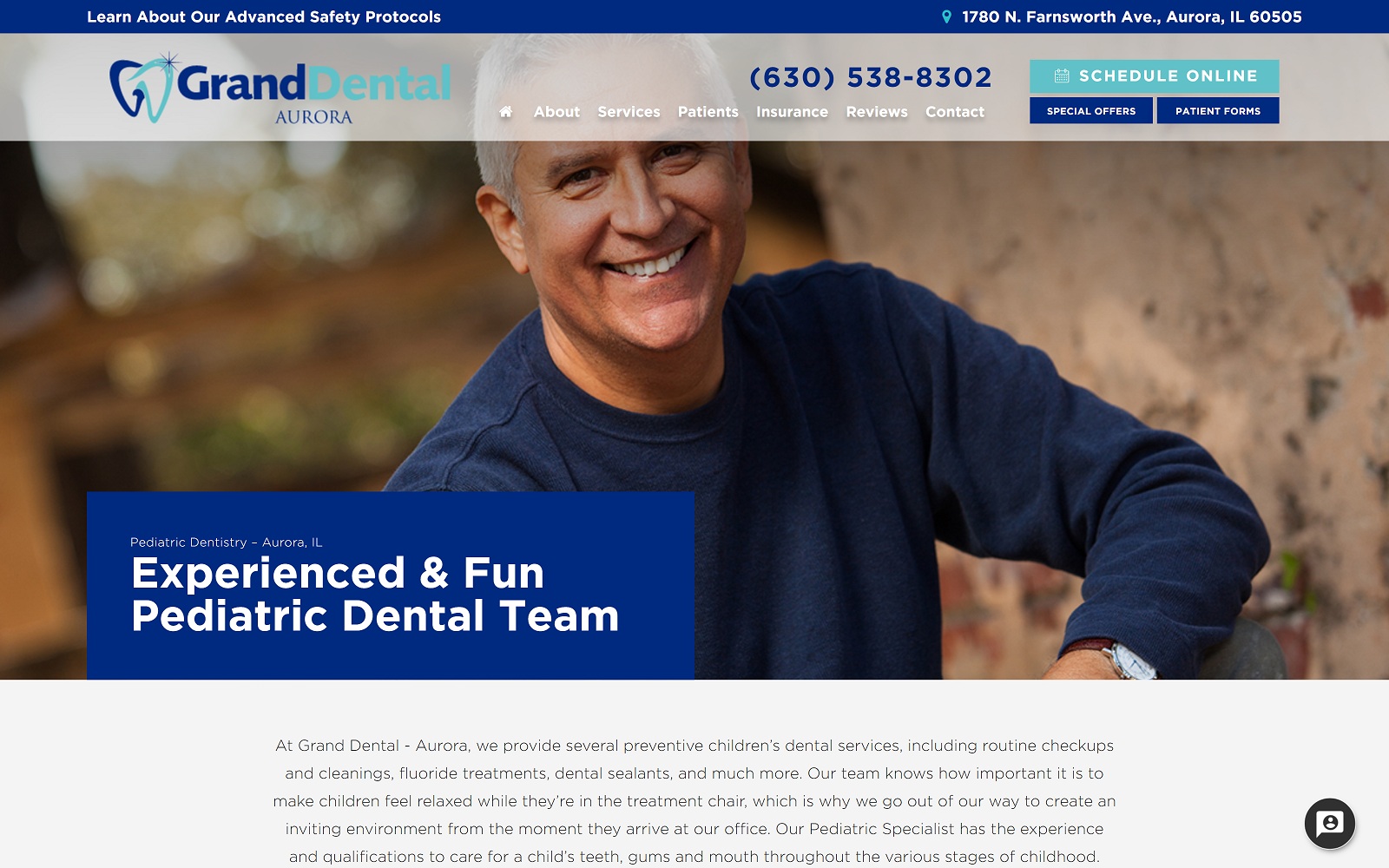 The Screenshot of Grand Dental - Aurora granddentalaurora.com Website