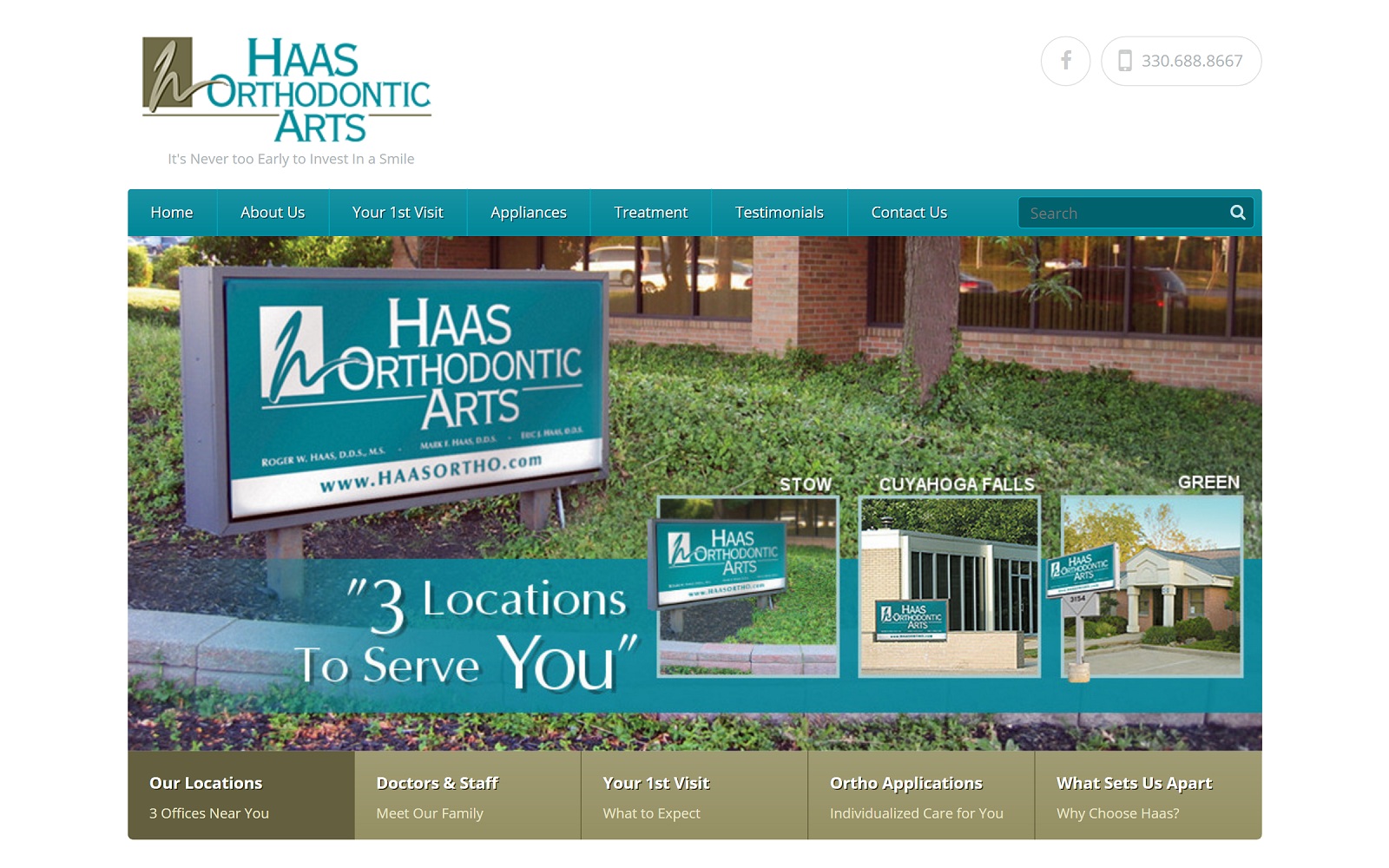 The Screenshot of Haas Orthodontic Arts haasortho.com Website