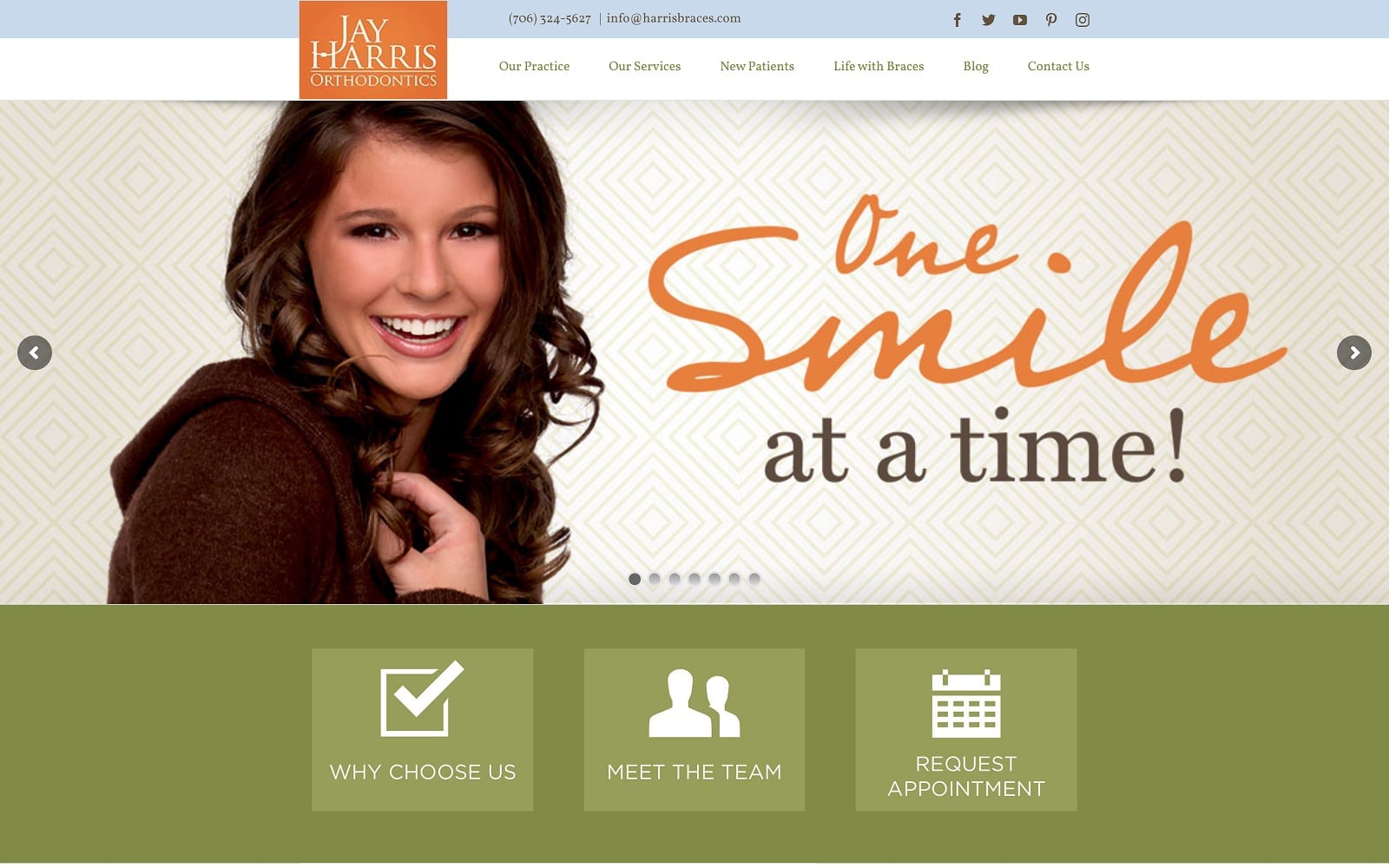 The Screenshot of Jay Harris Orthodontics harrisbraces.com Website