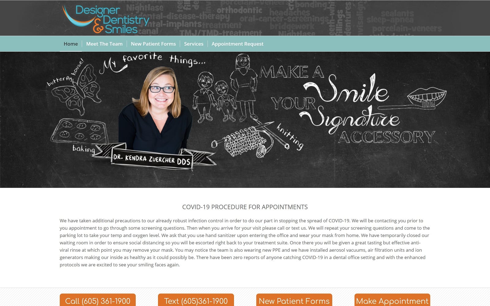 The Screenshot of Designer Dentistry & Smiles ilovemydds.com Website