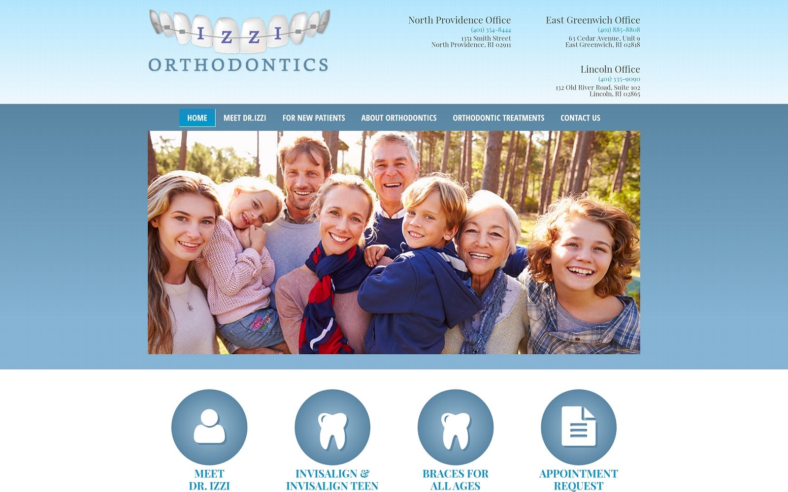 The Screenshot of Izzi Orthodontics izziorthodontics.com Website