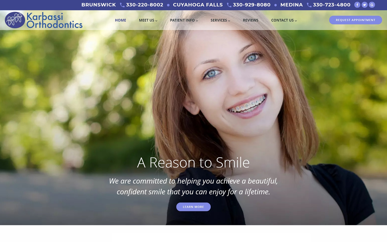 The Screenshot of Karbassi Orthodontics karbassiorthodontics.com Website