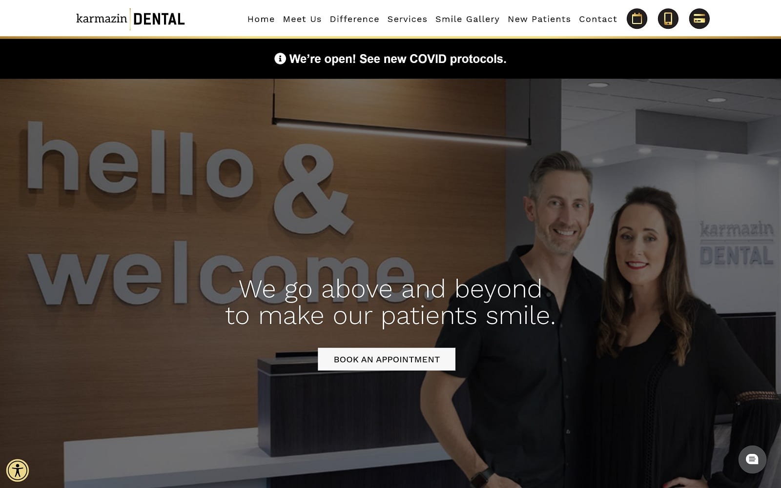 The Screenshot of Karmazin Dental karmazindental.com Dr. Corey Karmazin Website