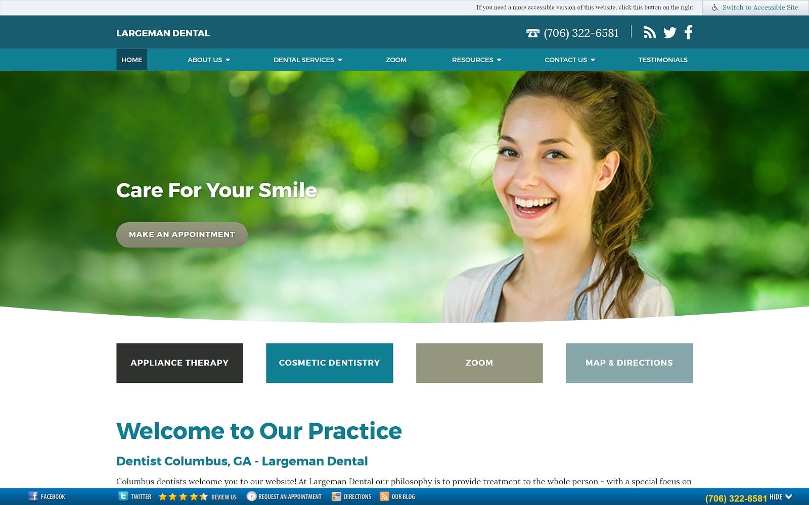 The Screenshot of Dr Joseph Largeman largemandental.com Website