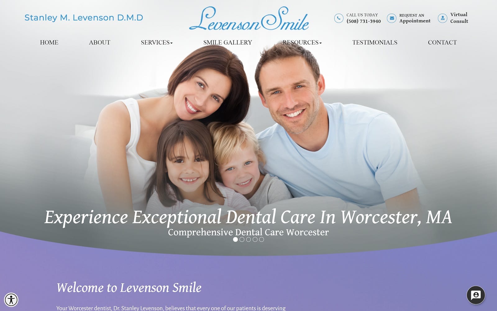 The Screenshot of Levenson Smile levensonsmile.com Dr. Stanley M. Levenson Website