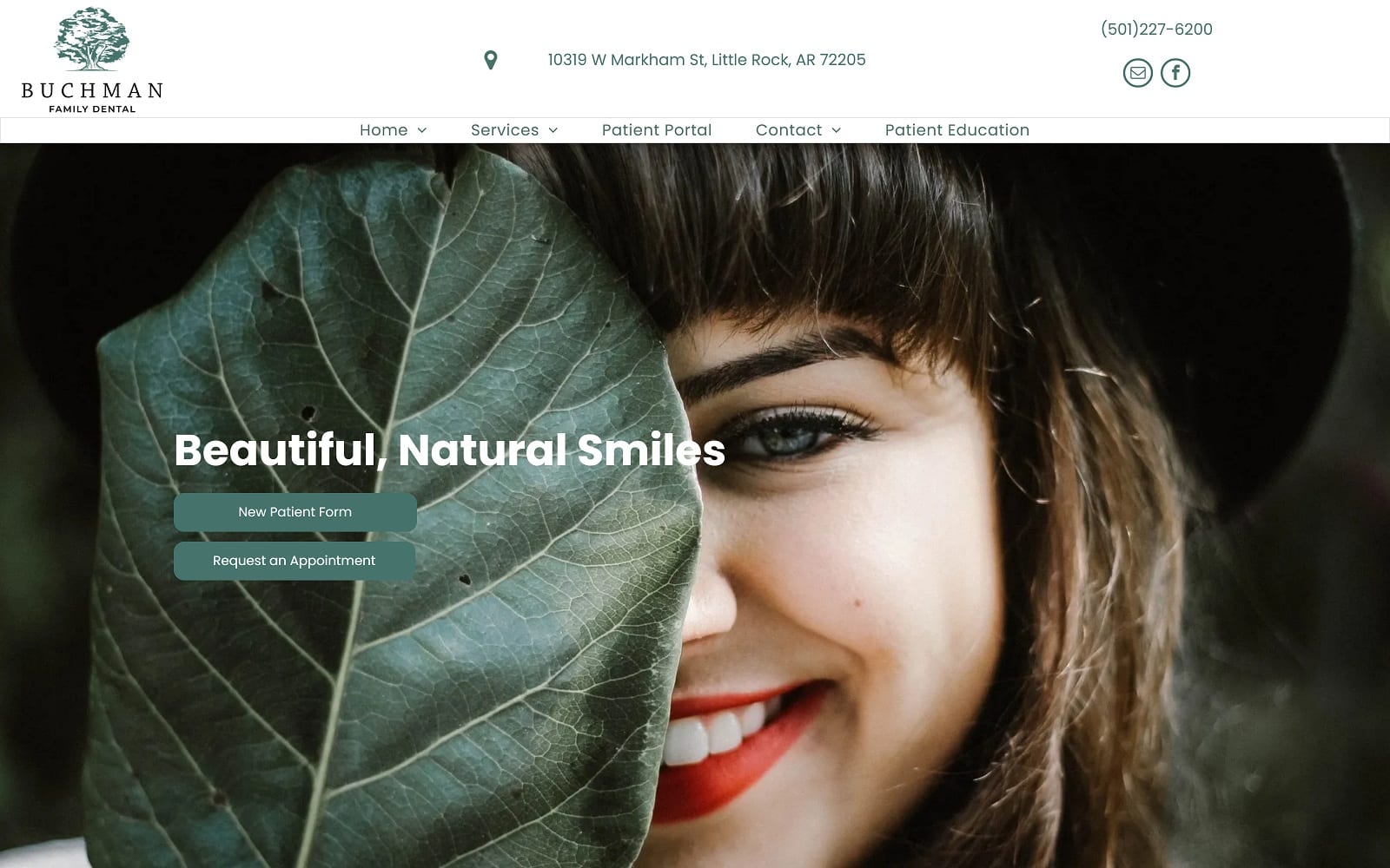 The Screenshot of Buchman Family Dental littlerockardentist.com Website