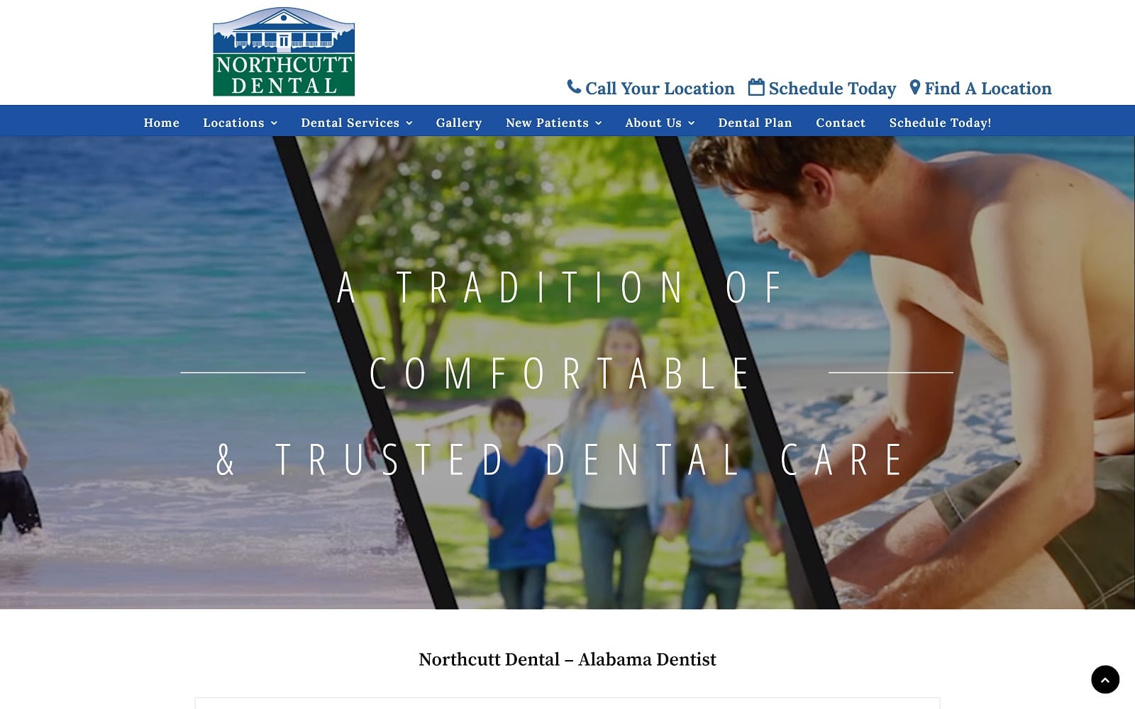 The Screenshot of Northcutt Dental northcuttdental.com Website