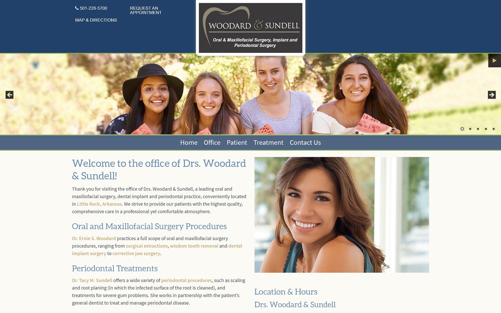 The Screenshot of Woodard Ernest S DDS omsperio.com Website