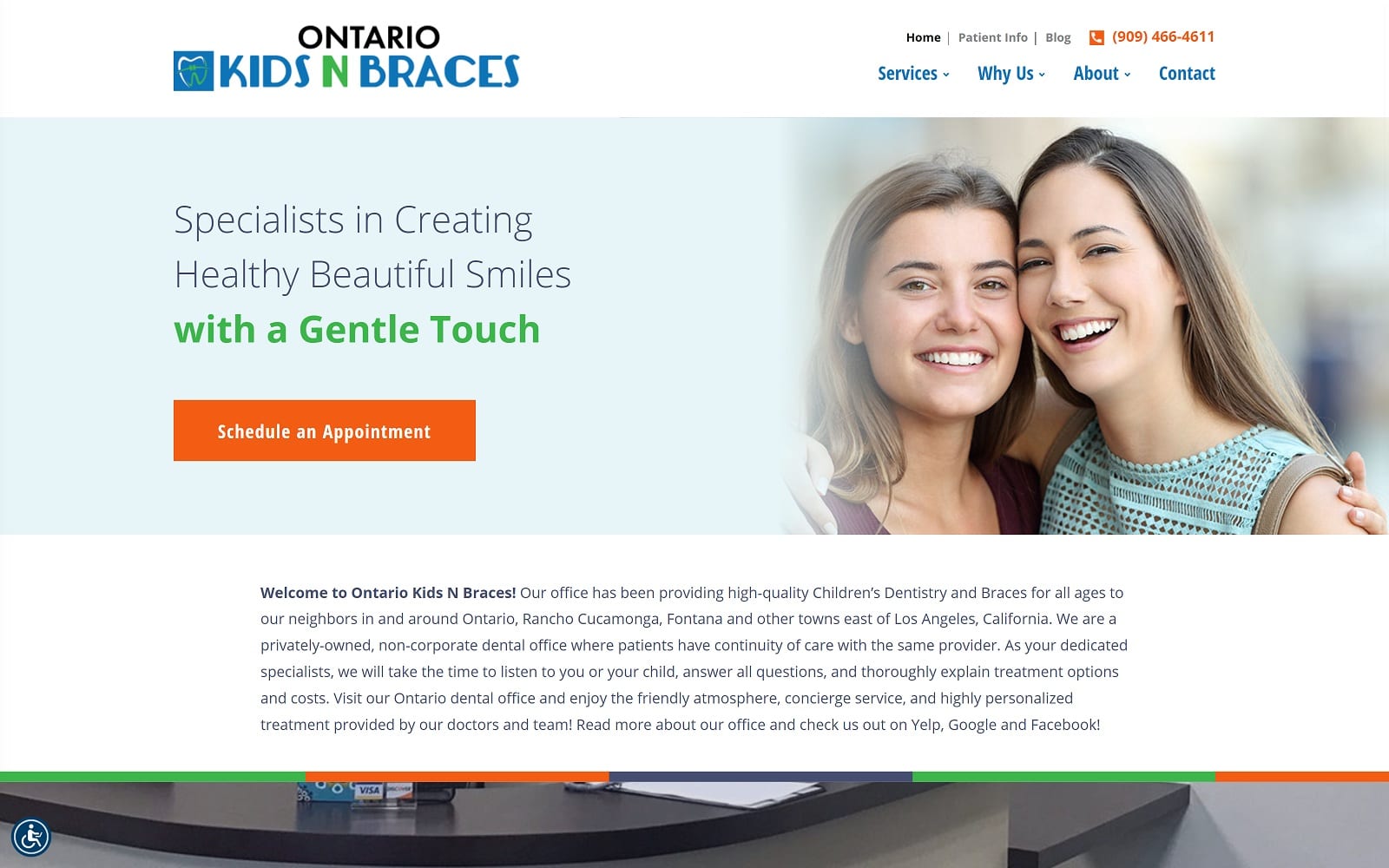 The Screenshot of Ontario Kids 'N Braces ontariokidsnbraces.com Dr. Wadhwa Website