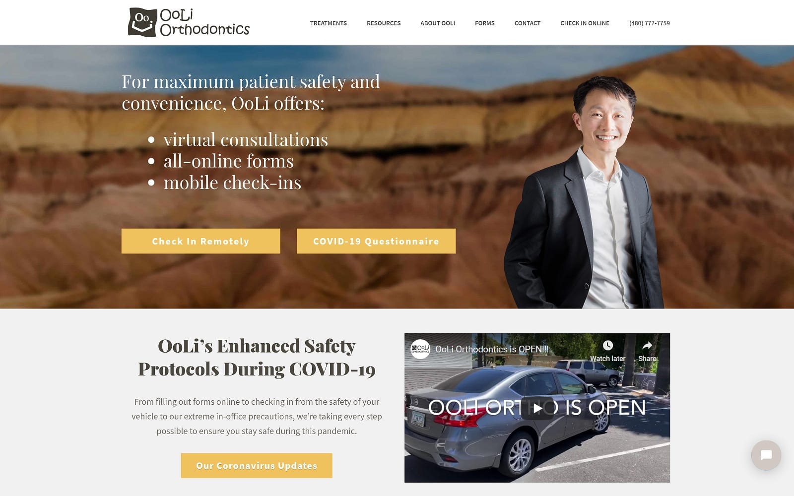 The Screenshot of OoLi Orthodontics ooliortho.com Website