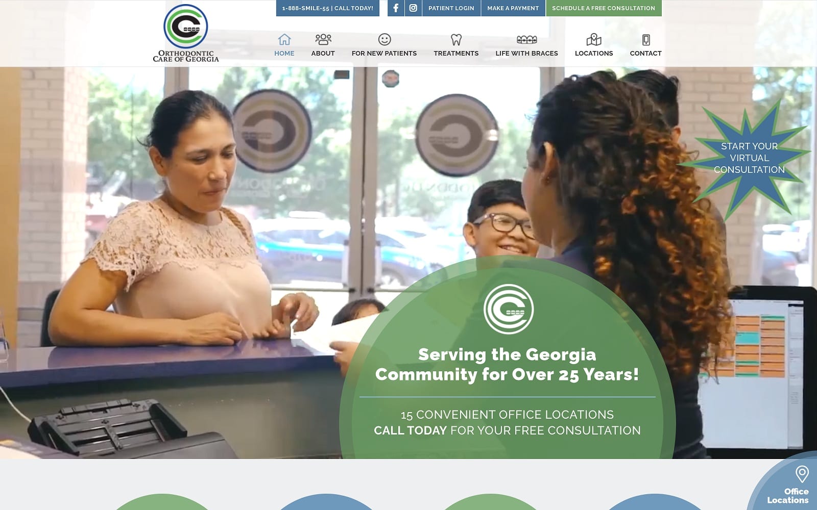 The Screenshot of Orthodontic Care of Georgia  Website