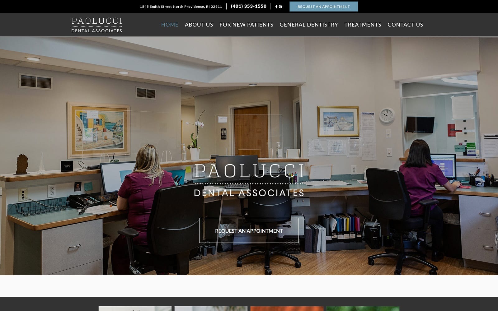 The Screenshot of Paolucci Dental Associates paoluccidentalassociates.com Website