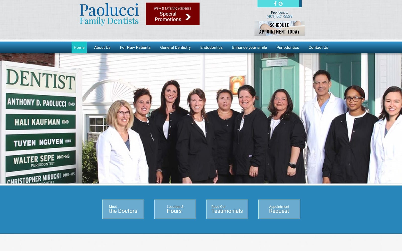 The Screenshot of Paolucci Family Dentists paoluccifamilydentists.com Website