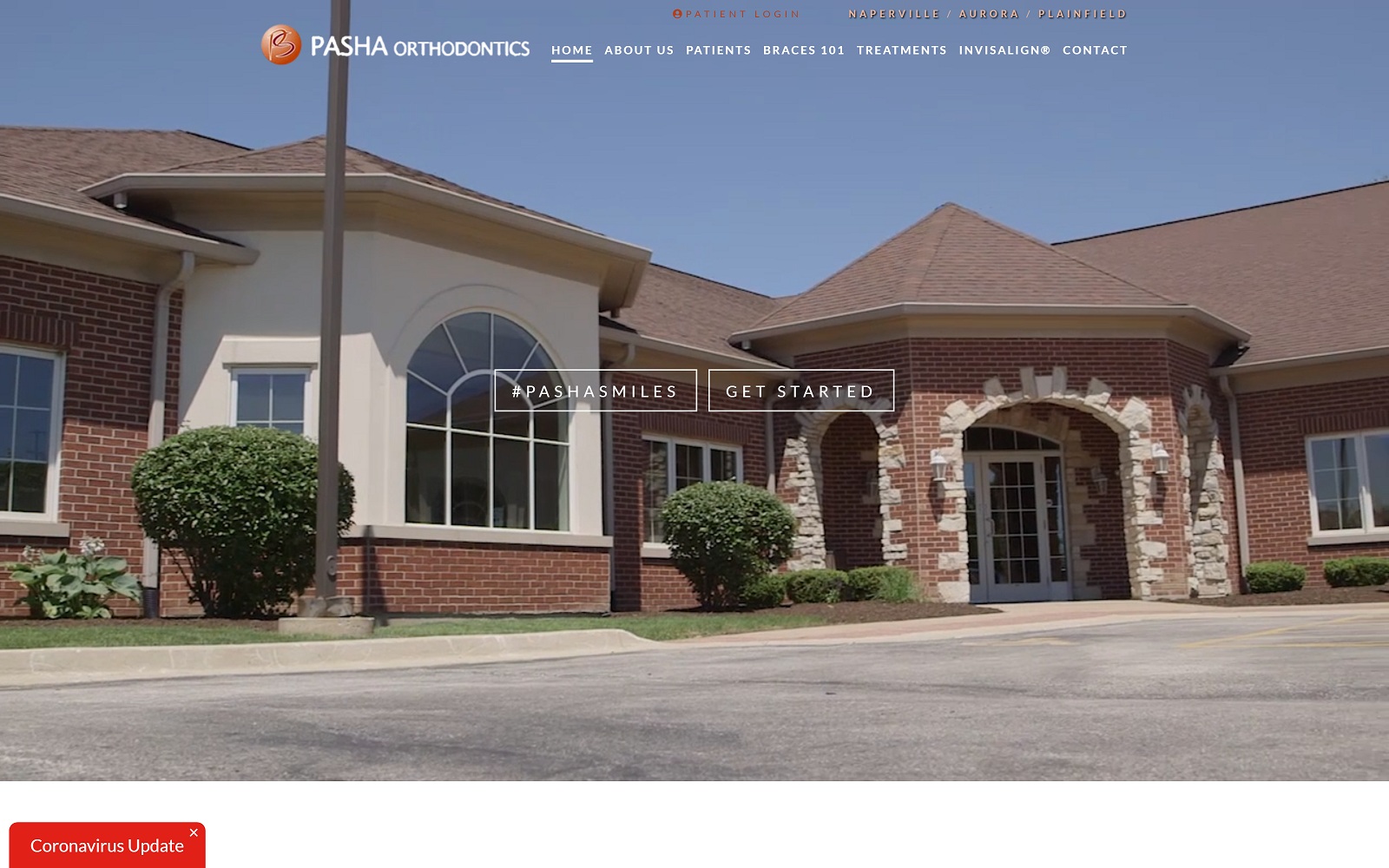 The Screenshot of Pasha Orthodontics (Aurora) pashaorthodontics.com Website