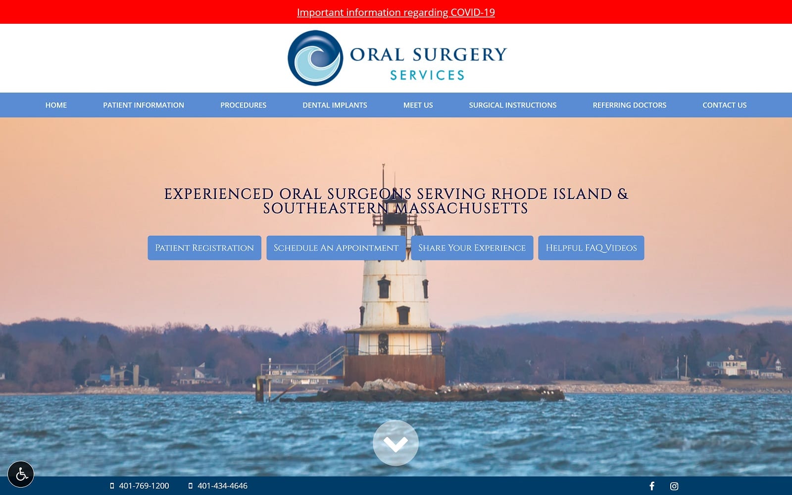 The Screenshot of Oral Surgery Services Inc rioralsurgery.com Website