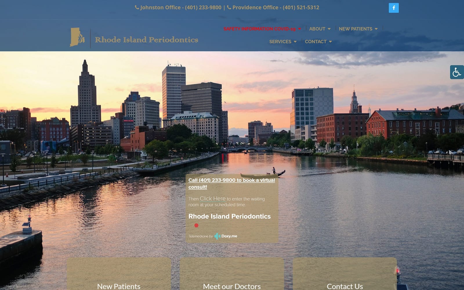 The Screenshot of Rhode Island Periodontics riperiodontics.com Website