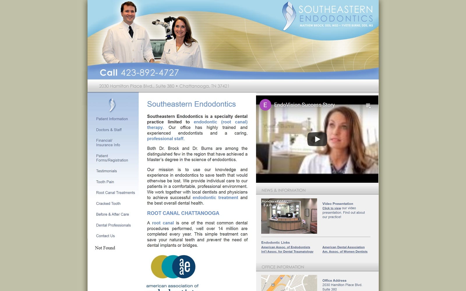 The Screenshot of Southeastern Endodontics seendo.net Website