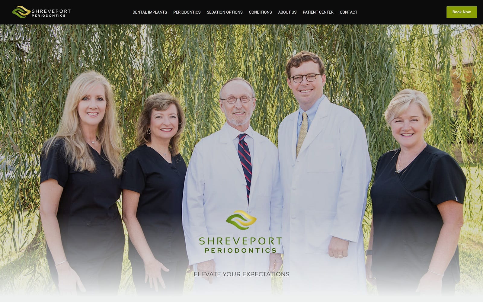 The Screenshot of Shreveport Periodontics shreveperio.com Website