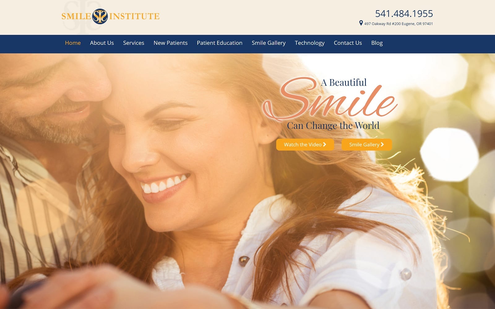 The Screenshot of Smile Institute smileinstitute.com Dr. Richard Smith Website