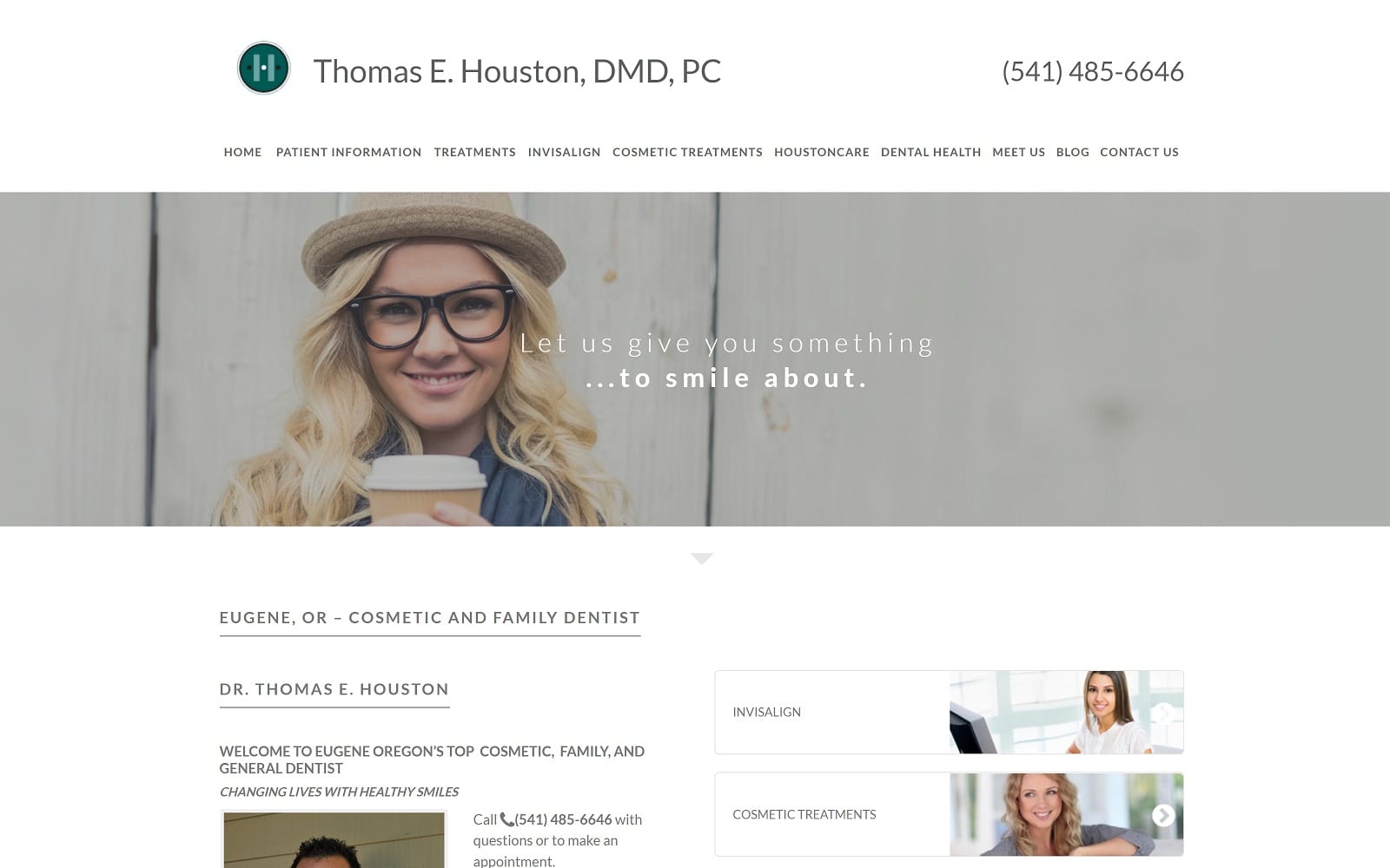The Screenshot of Thomas E. Houston, DMD, PC smilesbyhouston.com Website