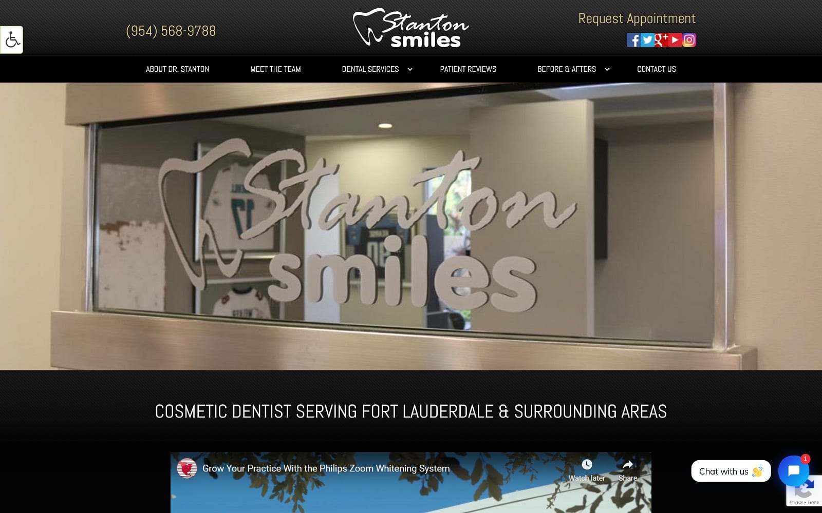 The Screenshot of Stanton Smiles Cosmetic Dentistry stantonsmiles.com Dr. Robert B. Stanton Website