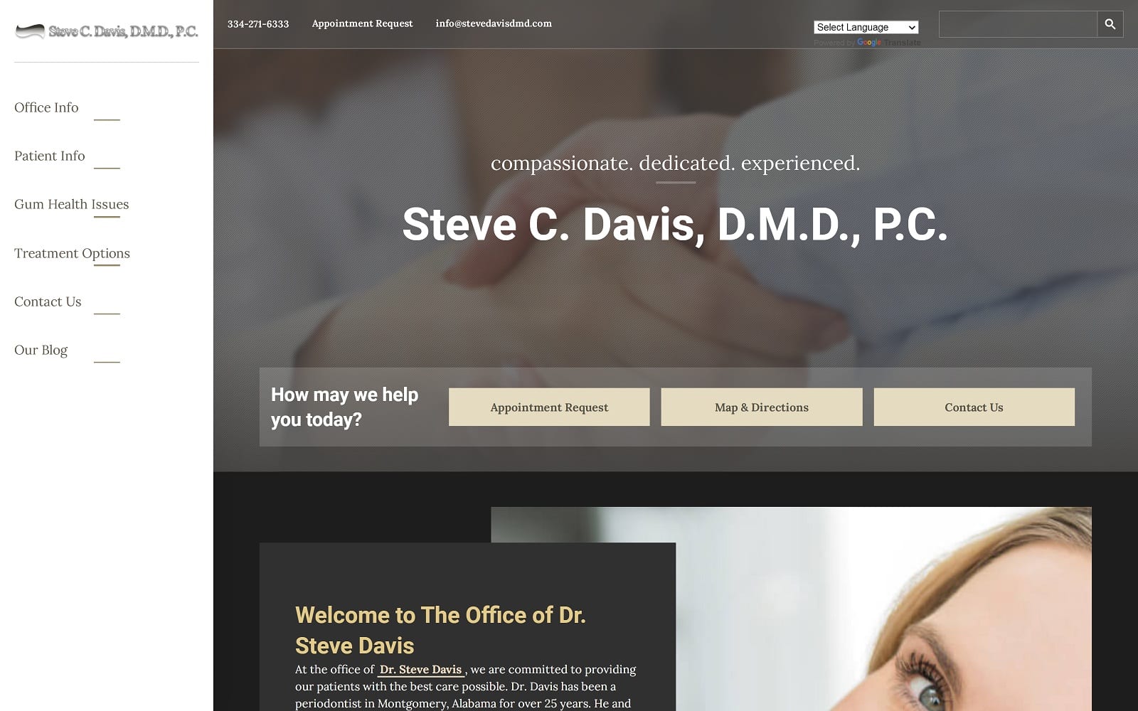 The Screenshot of Davis Steve C DMD PC stevedavisdmd.com Website