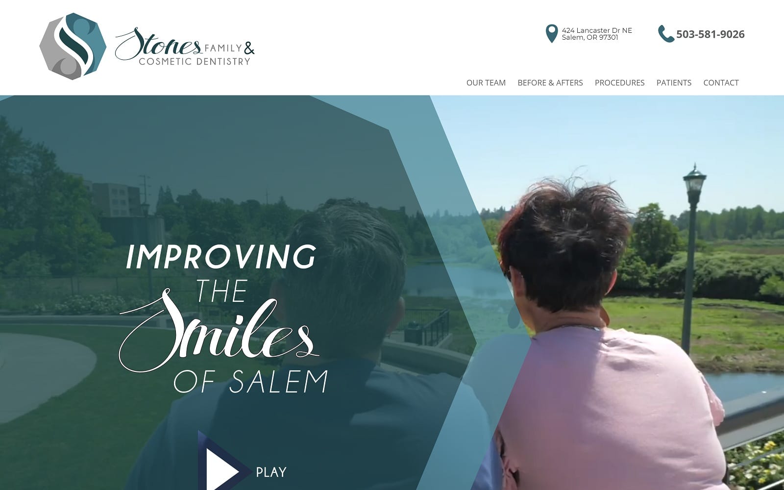 The Screenshot of Stones Family & Cosmetic Dentistry stonesfamilydental.com Website