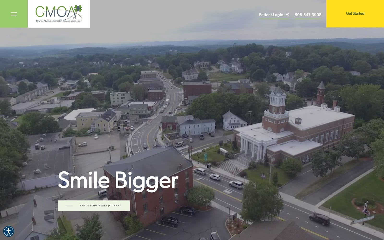 The Screenshot of Central Massachusetts Orthodontic Associates tightbite.com Website