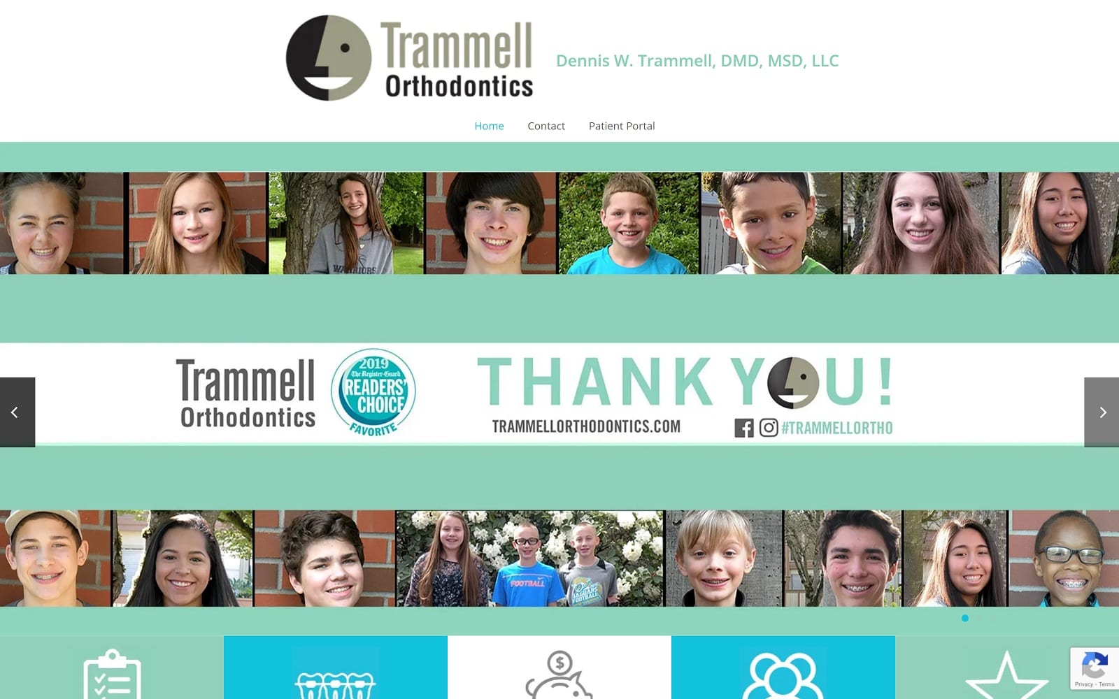 The Screenshot of Dennis Trammell Orthodontics trammellorthodontics.com Website