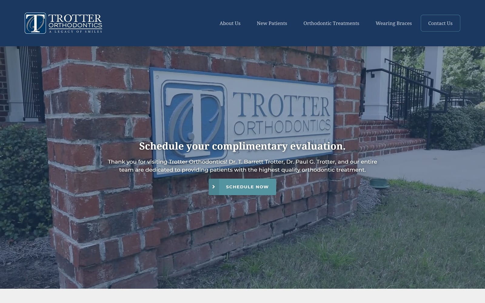 The Screenshot of Trotter Orthodontics trotterorthoaugusta.com Website