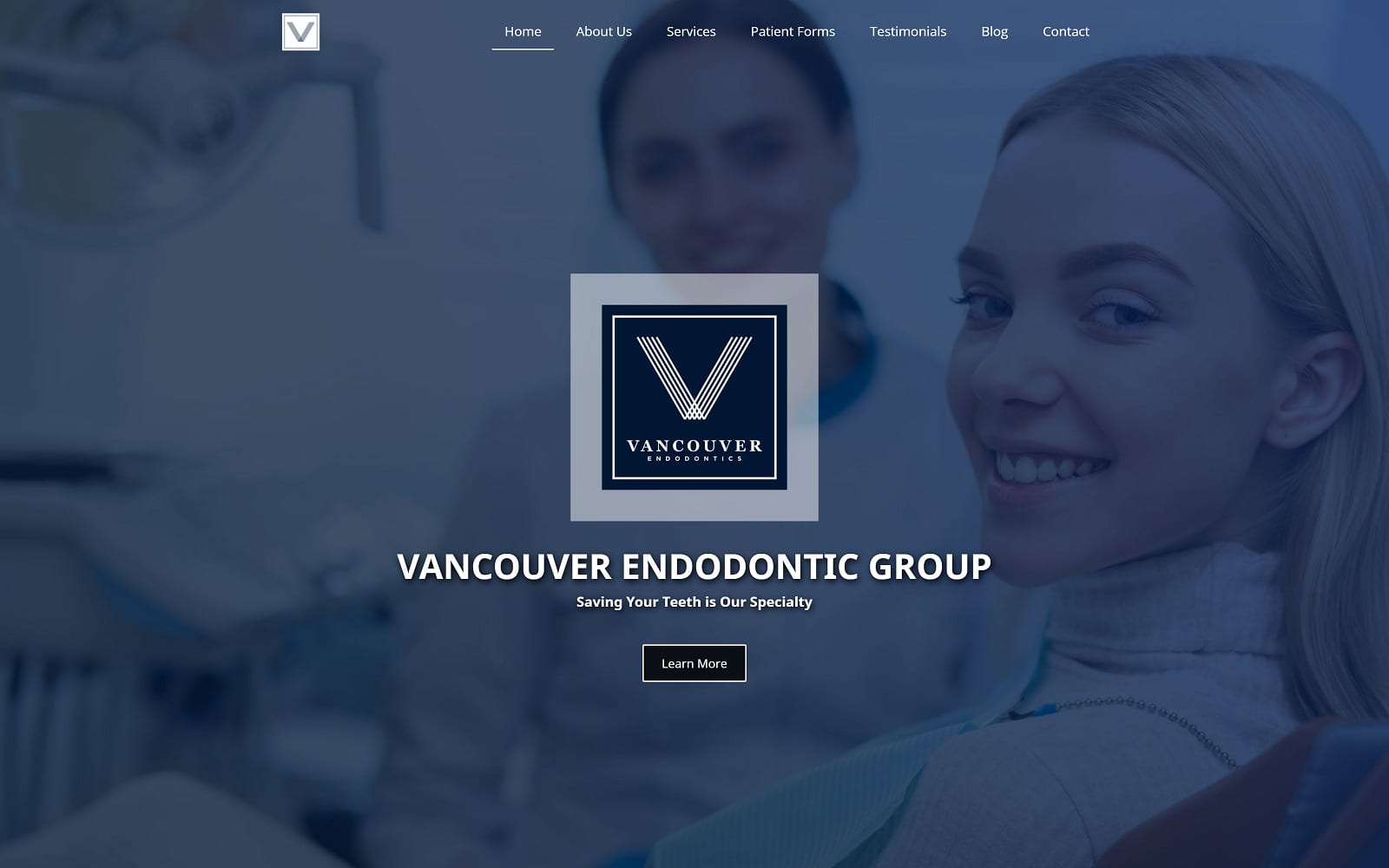 The Screenshot of Vancouver Endodontics vancouverendogroup.com Website