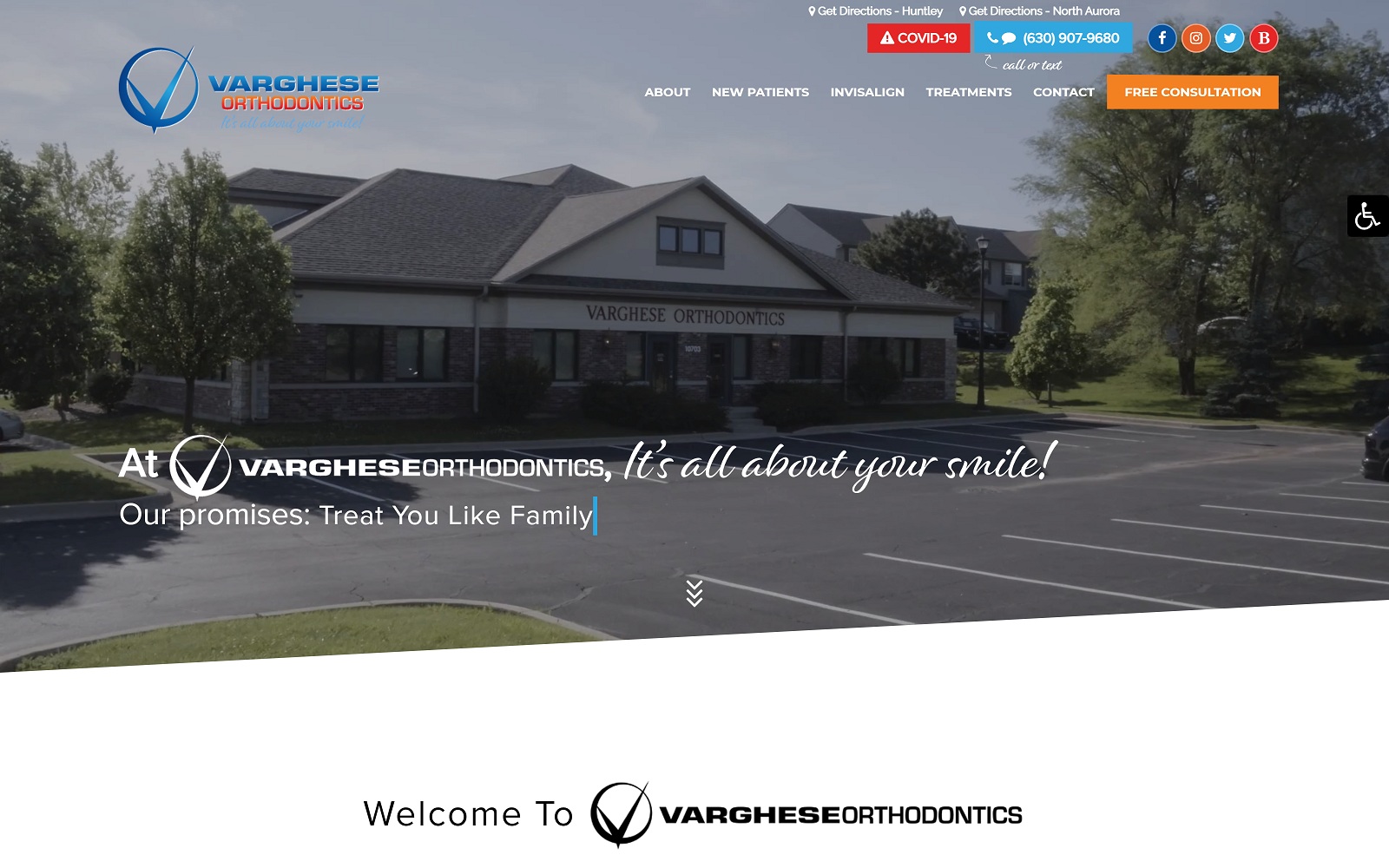 The Screenshot of Varghese Orthodontics vargheseorthodontics.com Website