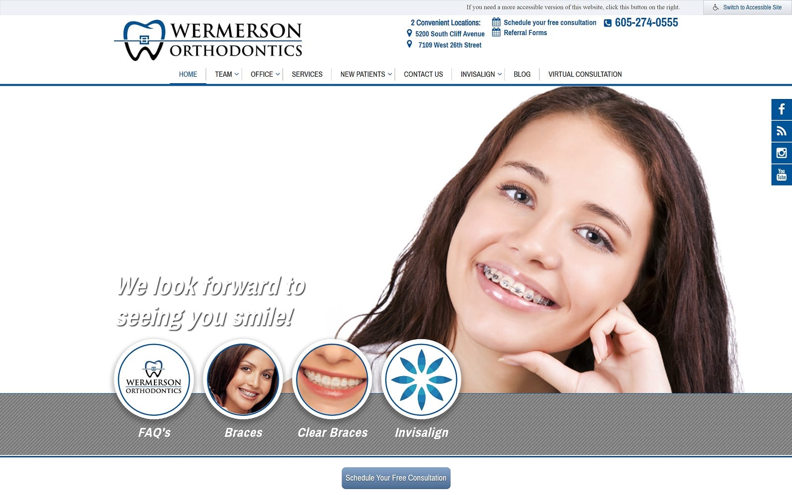 The Screenshot of Wermerson Orthodontics wermersonorthodontics.com Dr. Chris Wermerson Website