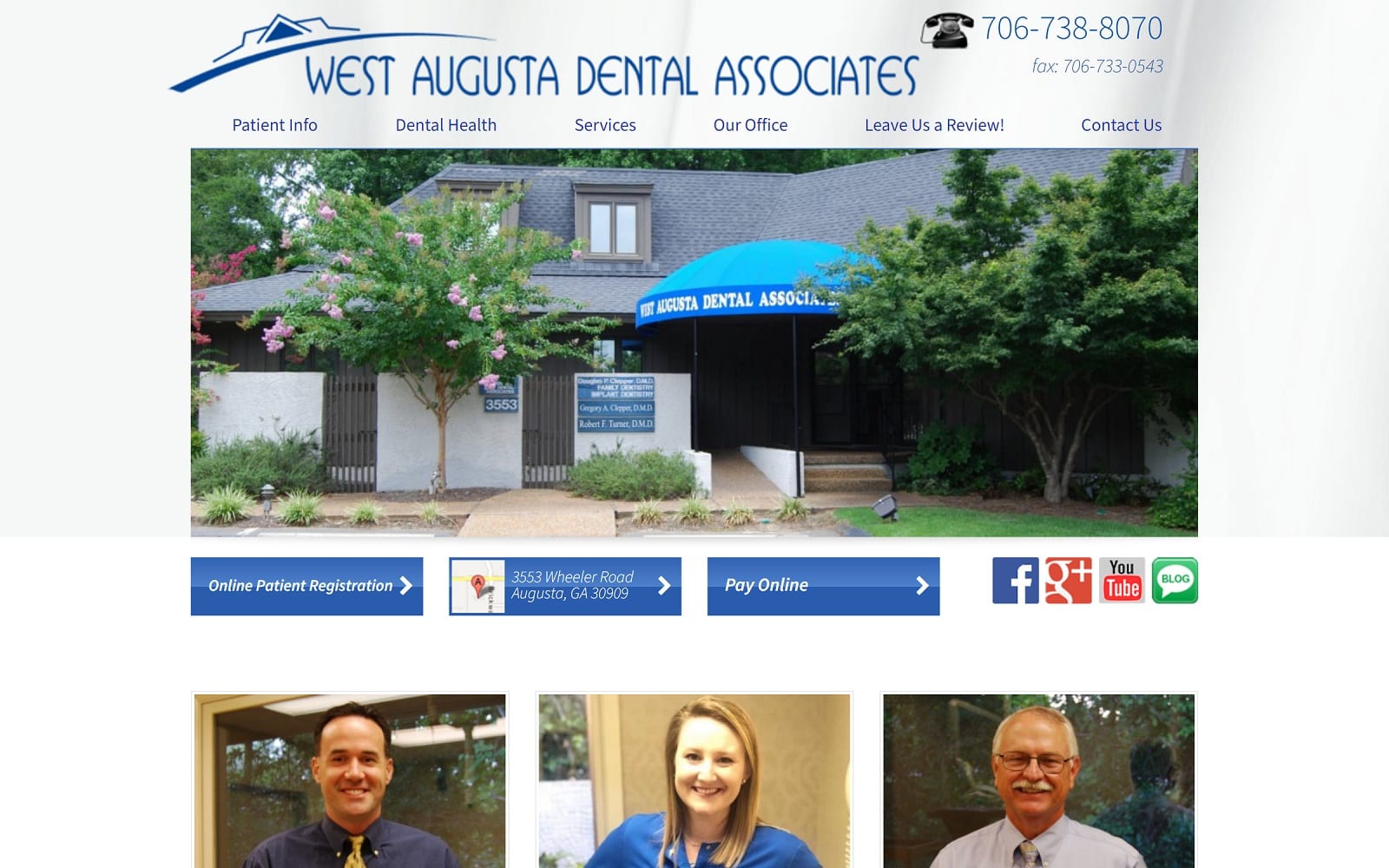 The Screenshot of West Augusta Dental Associates westaugustadental.com Website