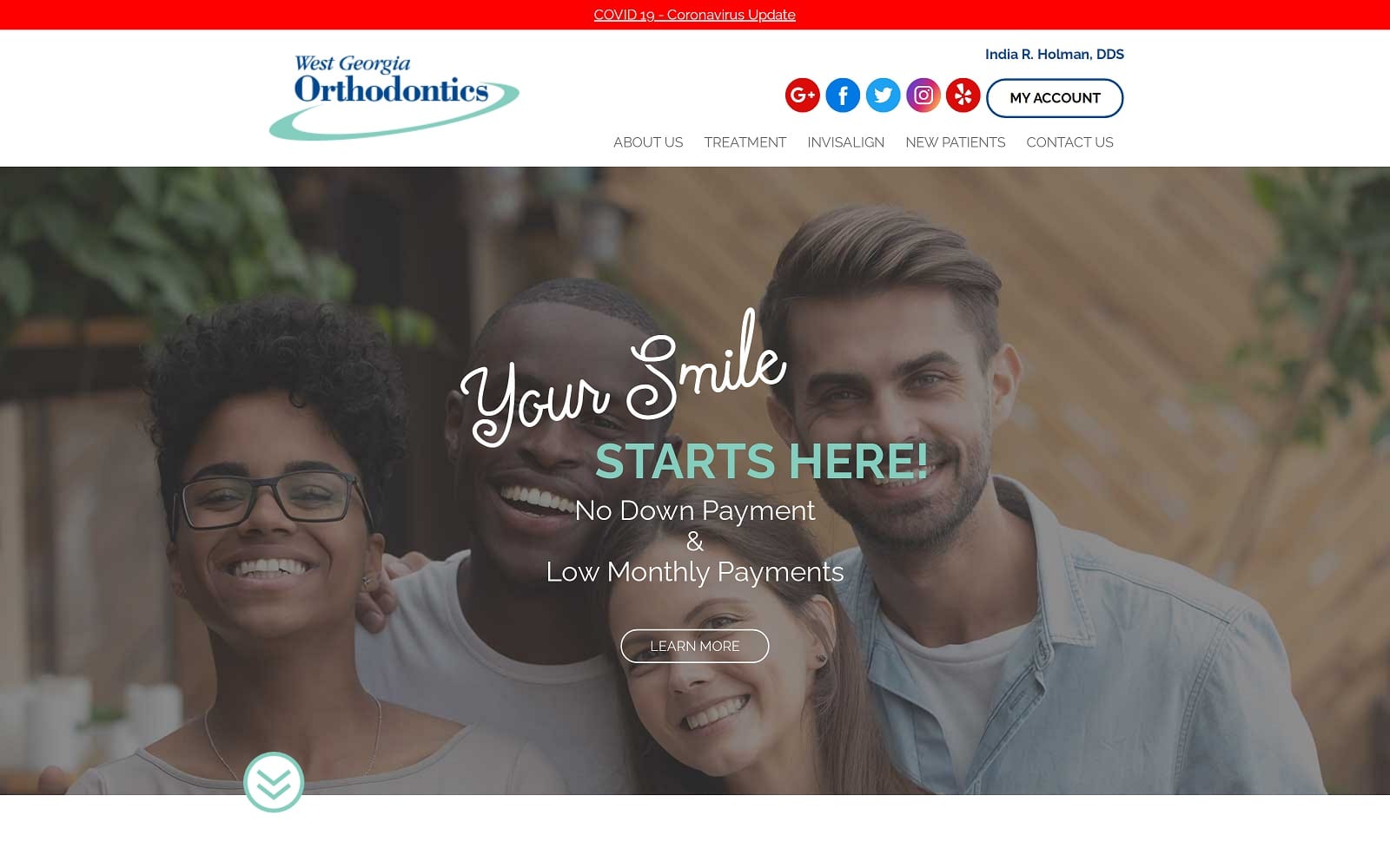 The Screenshot of West Georgia Orthodontics westgeorgia4braces.com Website
