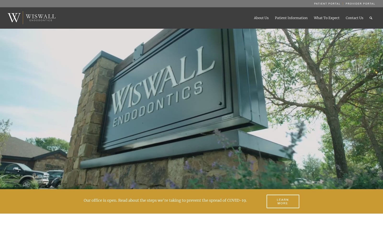 The Screenshot of Wiswall Endodontics wiswallendo.com Website