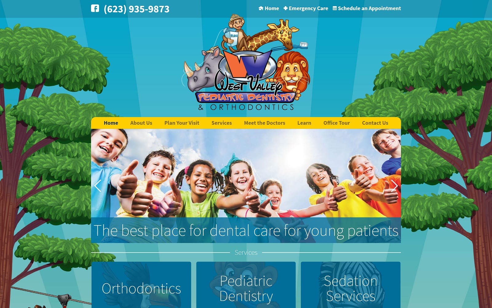 The Screenshot of West Valley Pediatric Dentistry & Orthodontics wvpd.com Website