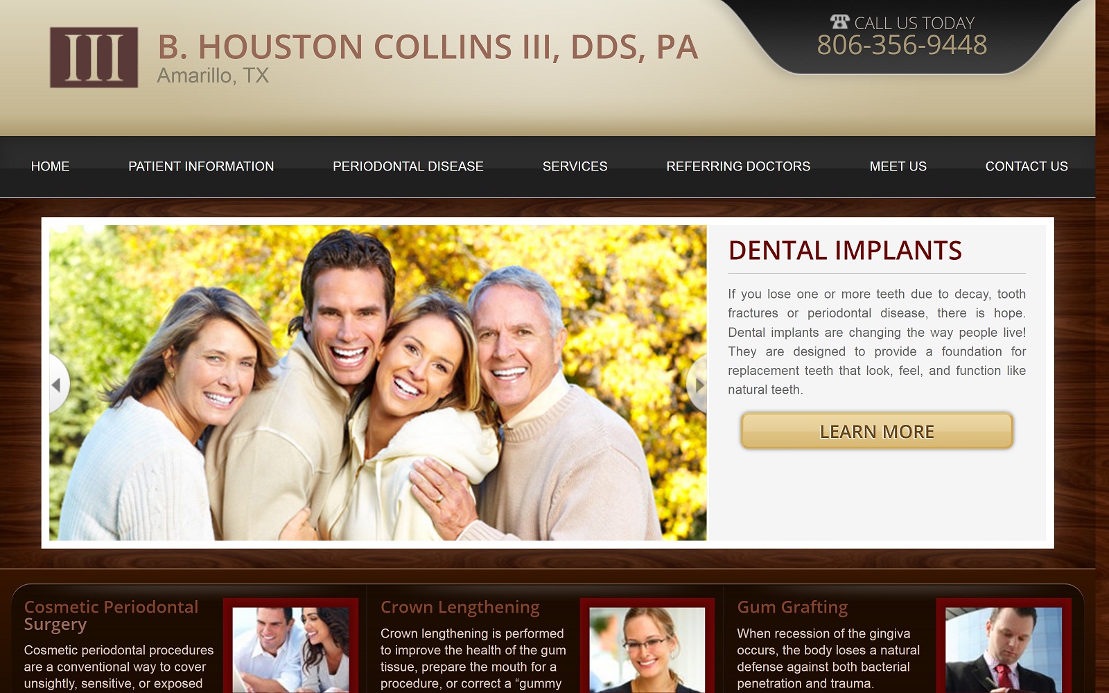 The Screenshot of Collins III B Houston DDS amarilloperio.com Website