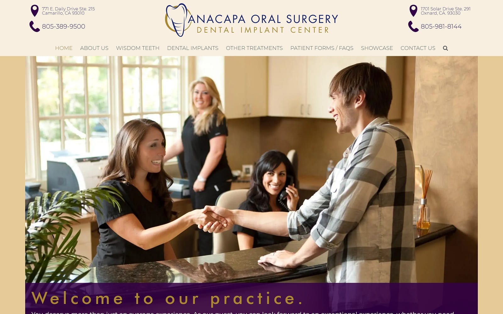 The Screenshot of Anacapa Oral Surgery anacapaoralsurgery.com Website