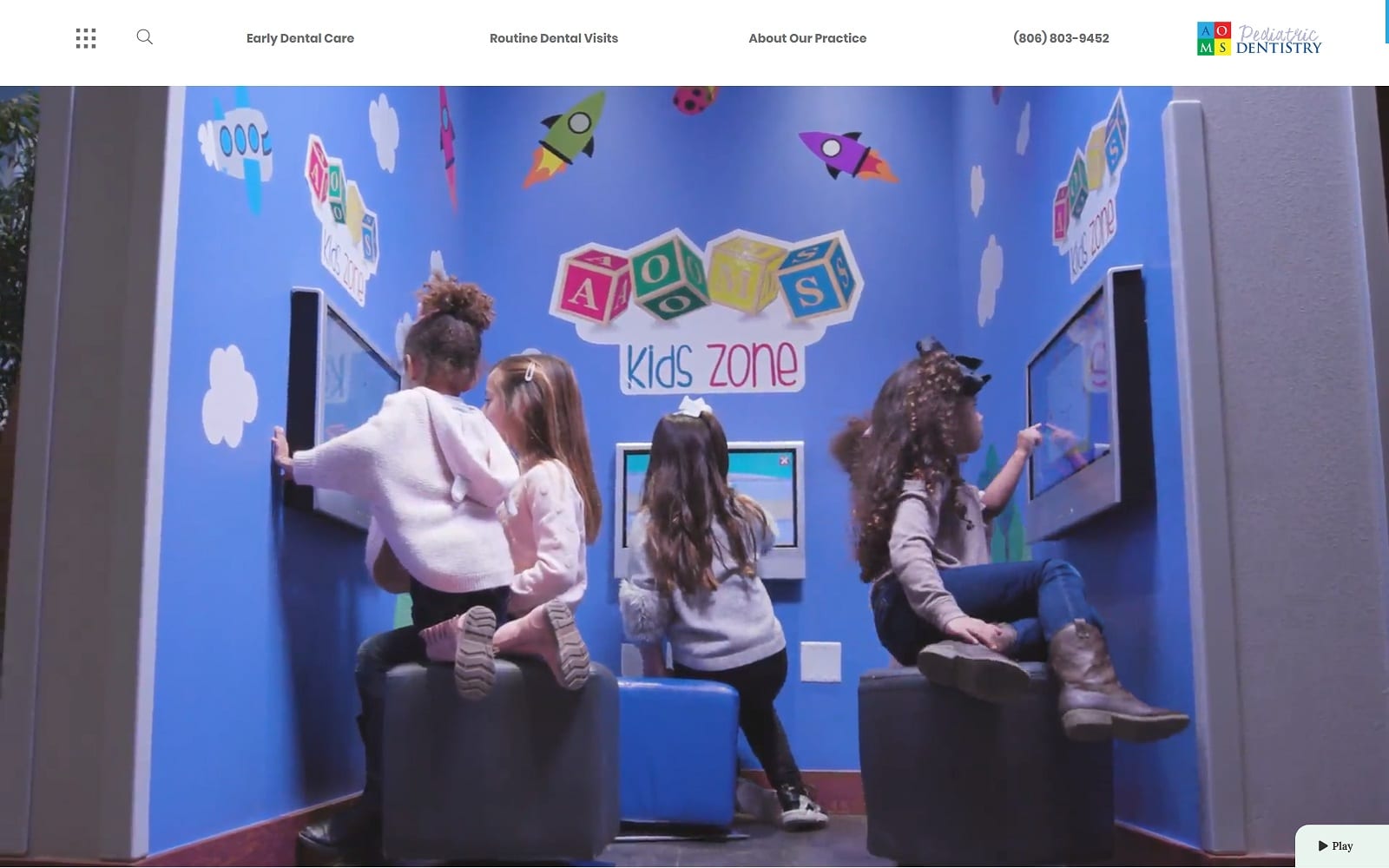 The Screenshot of AOMS: Pediatric Dentistry aomspediatricdentistry.com Website